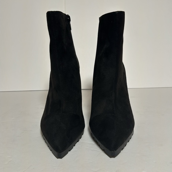 Thalia Sodi, Rhodes, Black Ankle Booties Faux Suede - Picture 3 of 10